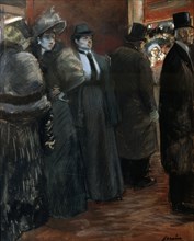 'A Theatre Foyer', late 19th or early 20th century.  Artist: Jean Louis Forain