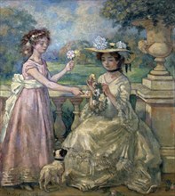 'Two Girls on a Terrace', 1903.  Artist: Charles Guerin