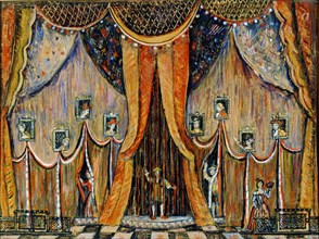 Design of the curtain for the opera 'Dorothea', by T Khrennikov, 1983.  Artist: Alexander Lushin