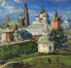 'The Trinity Lavra of St Sergius in Sergiyev Posad', 1910s.  Artist: Michail Boskin
