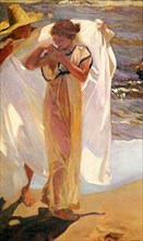 'After the Bath', 1908.  Artist: Joaquin Sorolla y Bastida