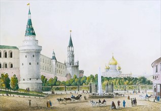 The Kremlin Garden, Moscow, Russia, c1830s-c1840s.  Artist: Anon