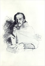 Yakov Polonsky, Russian poet, 1896.  Artist: Il'ya Repin