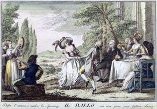 'Il Ballo' ('The Dance'), 1790.  Artist: Giuseppe Piattoli