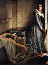 'Charlotte Corday after the murder of Marat', 1861.  Artist: Paul-Jacques-Aime Baudry