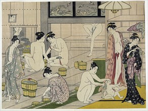 'The Bathhouse Women', 1790s.  Artist: Torii Kiyonaga