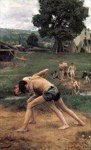 'La Lutte' ('Wrestling'), 1889.  Artist: Emile Friant