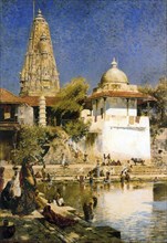 'Banganga Tank and Walkeshwar Temple at Bombay', 1890s.  Artist: Edwin Lord Weeks