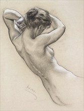'Study for a Water Nymph', late 19th or early 20th century.  Artist: Herbert James Draper
