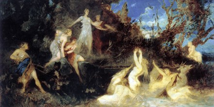 'The Hunt of Diana', (study), 1879.  Artist: Hans Makart