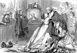 A scene from 'Trial by Jury', 1875. Artist: David Henry Friston