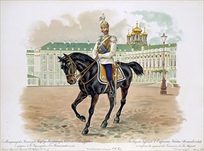 Tsar Nicholas II of Russia in the uniform of His Majesty's Life Cuirassiers Guard Regiment, 1896. Artist: Anon