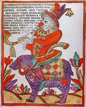 'The Jester Farnos the Red Nose', Lubok print, 18th century. Artist: Unknown