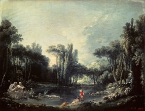 'Landscape with a Pond', 1746.  Artist: François Boucher