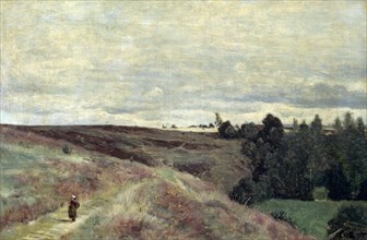 'Heather covered hills near Vimoutier', 1860s.