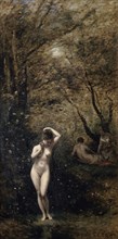'Diana Bathing', 1873-1874.  Artist: Jean-Baptiste-Camille Corot
