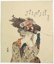 'A Girl from Ohara', 1806-1815.  Artist: Hokusai