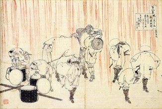 From the series Hundred Poems by One Hundred Poets: Fujiwara no Sadanaga, c1830.  Artist: Hokusai