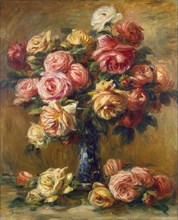 'Roses in a Vase', c1910.  Artist: Pierre-Auguste Renoir
