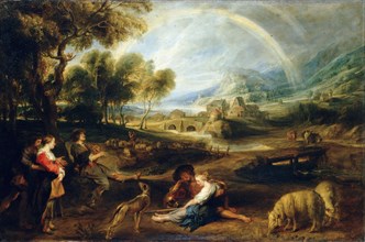 'Landscape with a Rainbow', early 1630s.  Artist: Peter Paul Rubens