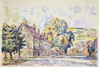'Street with a Frame House in Normandy', c1925. Artist: Paul Signac