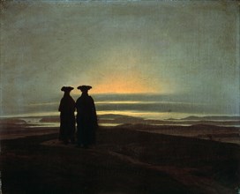 'Sunset (Brothers)', between 1830 and 1835.  Artist: Caspar David Friedrich