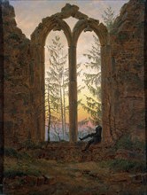 'The Dreamer (Ruins of the Oybin)', c1835. Artist: Caspar David Friedrich