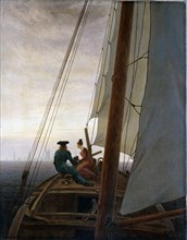 'On Board a Sailing Ship', between 1818 and 1820.  Artist: Caspar David Friedrich