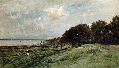'The Seashore near Villerville', 1875.  Artist: Charles François Daubigny