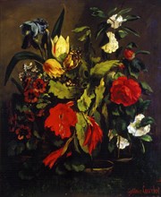 'Still Life of Flowers', 1863.  Artist: Gustave Courbet