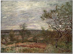 'Windy Day at Veneux', 1882.  Artist: Alfred Sisley