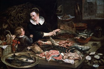'A Fishmonger's Shop', c1616-1618.  Artist: Frans Snyders