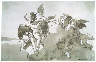 'Cupids with Doves and a Torch', 17th centruy. Artist: Giovanni Battista Tiepolo