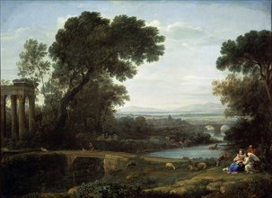 'Landscape with the Rest on the Flight into Egypt (Midday)', 1661.  Artist: Claude Lorrain