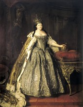 'Portrait of Empress Anna Ioannovna', (1693-1740), 1730.  Artist: Louis Caravaque