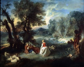 'Pastoral Scene', 1730s.  Artist: Pierre-Antoine Quillard