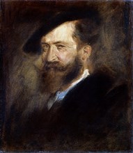 'Portrait of the artist Wilhelm Busch', (1832-1908), 1877-1880.  Artist: Franz von Lenbach