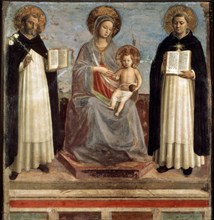 'Virgin and Child with Saints Dominicus and Thomas Aquinas', 1424-1430. Artist: Fra Angelico