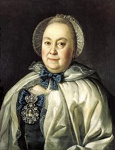 'Portrait of the Lady-in-waiting Countess Maria A. Rumyantseva', (1698-1788), 1764.  Artist: Aleksei Petrovich Antropov