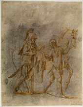 'Saint Martin and a Beggar', early 16th century. Artist: Giulio Romano