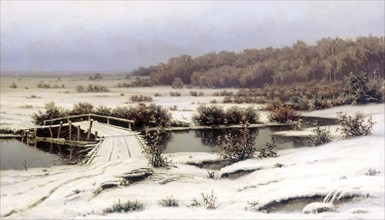 'Early Snow', 1883.  Artist: Yefim Yefimovich Volkov