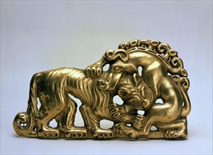 'Animals fighting' (Belt buckle), 7th century BC. Artist: Unknown