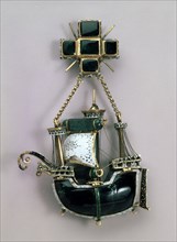 'Pendant in form of a ship', early16th century. Artist: Unknown
