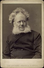 Henrik Ibsen, Norwegian playwright and poet, late 19th or early 20th century.  Creator: Franz Seraph Hanfstaengl.