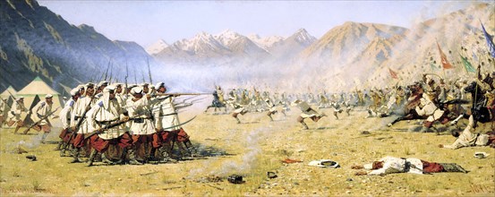 'A Sudden Attack', 1871. Artist: Vasily Vereshchagin