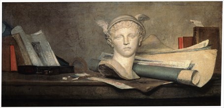 'Still Life with Attributes of the Arts', 18th century.  Artist: Jean-Simeon Chardin