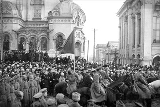 Occupation of Kharkov by the Volunteer Army of General Denikin, Russian Civil War, 1918. Artist: Unknown