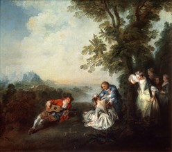 'Company at the Edge of a Forest', late 1720s. Artist: Nicolas Lancret