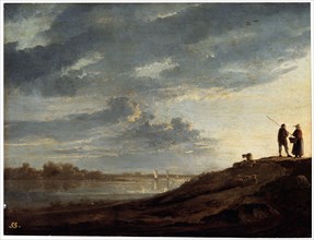 'Sunset over the River', 1650s.  Artist: Aelbert Cuyp