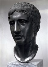 Marble head of Doryphoros (Roman copy after original by Polykleitos), c450-c440 BC. Artist: Unknown